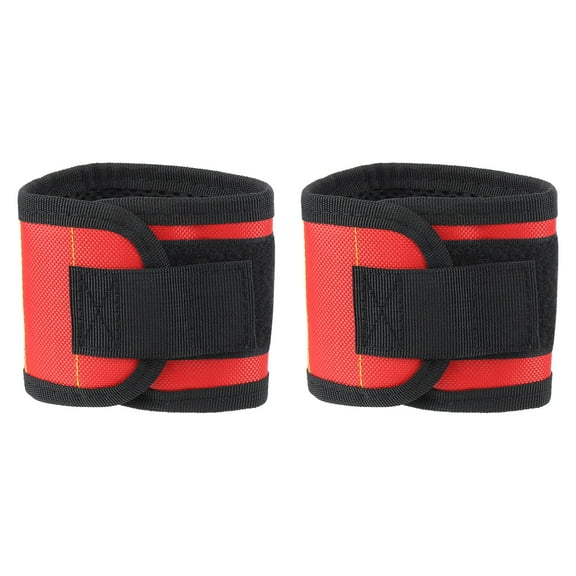 REGALWOVEN Rows Magnetic Wristband, Magnetic Wrist Band Tool Belt Holder Red 2