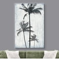 thumbnail image 2 of wall26 Canvas Print Wall Art Tropical Faded Blue Grunge Windy Palm Trees Nature Plants Digital Art Modern Art Rustic Dramatic Dark Duotone for Living Room, Bedroom, Office - 24"x36", 2 of 5