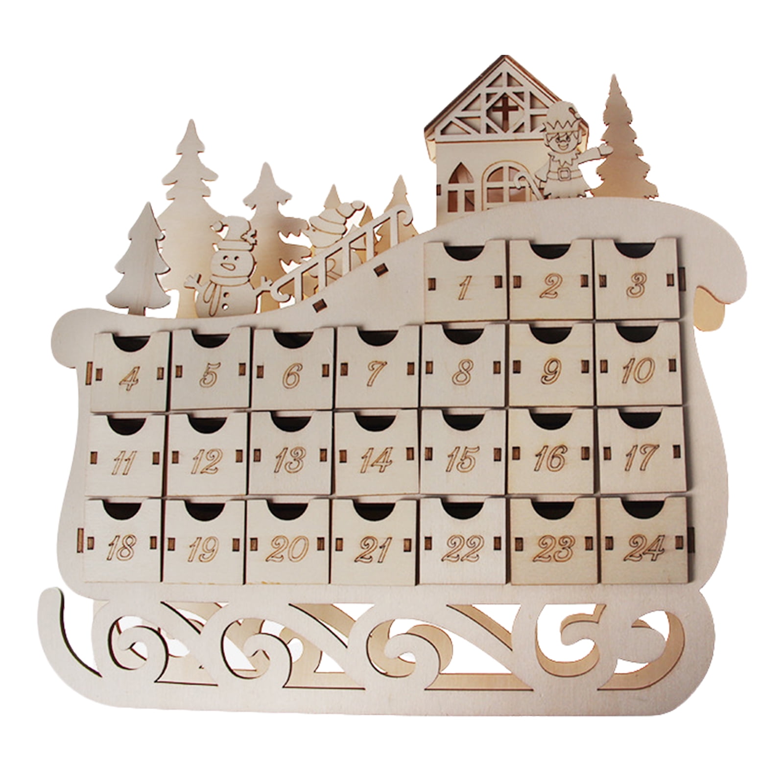 Buy Christmas Advent Calendars 24 Day Advent Calendar Wooden House