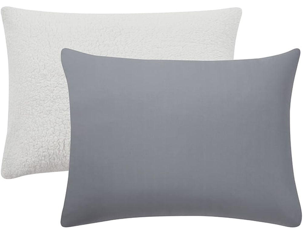 Serta So Cozy 5-Piece Sherpa Reverse Comforter Set, Gray, King