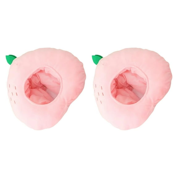 Milageto 2Pcs Hat Head Warmer Cartoon Peach Hat for Masquerade Festival