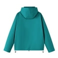 thumbnail image 6 of Duoif Rain Jacket Women Lightweight Windbreaker Jacket with Hood Packable Raincoat with Pockets Jackets for Women Blackish Green L, 6 of 8