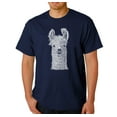 thumbnail image 1 of LA Pop Art Men's Word Art T-Shirt - Llama, 1 of 2