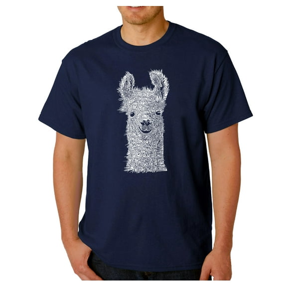 LA Pop Art Men's Word Art T-Shirt - Llama