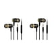 thumbnail image 1 of Auricular con cable Matsuzay en el oído con cancelación de ruido Negro+Oro 2Conjunto, 1 of 6