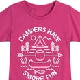 thumbnail image 3 of Instant Message - Camping - Campers Have S'more Fun - Toddler & Youth Girls Short Sleeve Graphic T-Shirt, 3 of 6