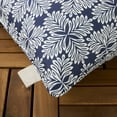 thumbnail image 3 of MARTHA STEWART Tulum Indoor Outdoor Decorative Lumbar Pillow 2-Pack Set, UV Fade Resistant, Water Repellent, Printed Modern Design, Navy Blue, 11"x18", 3 of 9