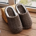 thumbnail image 6 of YLYL Fuzzy Slippers for Women Men Soft Comfort House Memory Foam Slides Winter Warm Closed Toe Bedroom Slides, 6 of 9