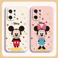 thumbnail image 5 of Case For OPPO FIND X6 X3 REALME X7 X50 RENO 2 4Z 4 6 Lite 5Z 5F 4G 5G PRO Liquid Silicone Case Mickey Minnie Mouse Cartoon, 5 of 5