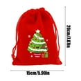 thumbnail image 3 of Fiudx Ofertas relámpago del día Bolsa de franela navideña Bolsa de embalaje de dulces de manzanas navideñas Bolsa de regalo navideña Bolsa con cordón Bolsa pequeña de franela con cordón 7,87x5,91 pul, 3 of 6
