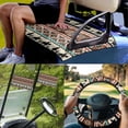 thumbnail image 2 of XYZCANDO Navajo 4 PCS Golf Cart Seat Covers Southwest Horse Golf Cart Steering Wheel Cover Golf Cart Flags Easy to Install Golf Cart Blanket Anti Slip Steering Wheel Protector 2 Pack Flags Brown, 2 of 7