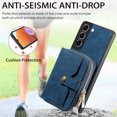 thumbnail image 4 of for Samsung Galaxy S22 Plus Wallet Case, Crossbody Phone Purse with Card Holder for Women, Zipper PU Leather Carrying Cover Gift with Shoulder Strap Kickstand Anti-drop for S22 Plus - Blue, 4 of 10