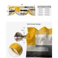 thumbnail image 5 of Tie Up Valance Curtain for Kitchen,Vintage Yellow White Black Graffiti Rod Pocket Short Curtains Adjustable Tie-Up Shade Valances,Abstract Color Blocks Window Treatment for Bathroom Living Room, 5 of 8