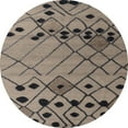 thumbnail image 1 of Ahgly Company Indoor Round Abstract Coffee Brown Solid Area Rugs, 7' Round, 1 of 6