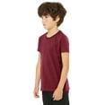thumbnail image 5 of Daxton Youth Size Short Sleeve Tee Basic Tshirt Tops- Burgundy, X-Large, 5 of 6