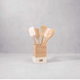 thumbnail image 6 of Thyme & Table 6-Piece Wood and Silicone Utensil Set, Cream, 6 of 8