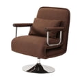 thumbnail image 4 of Sofá Plegable 2 En 1, Sillón, Sofá Cama, Ahorro De Espacio, Chaise Lounge Lavable, Color Café, 4 of 8