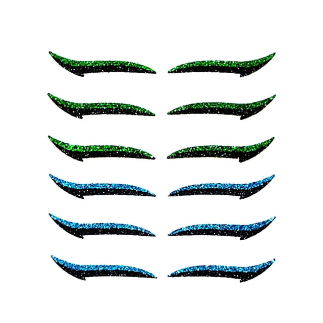 Delineador de ojos reutilizable plantilla sombra de ojos Smokey 6 pares azul Yuyangstore Delineador de ojos pegatinas