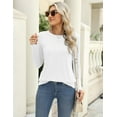 thumbnail image 5 of Zeagoo Long Sleeve T Shirt Women Casual Fall Crewneck Basic Shirts Loose Fit Solid Tops, 5 of 6