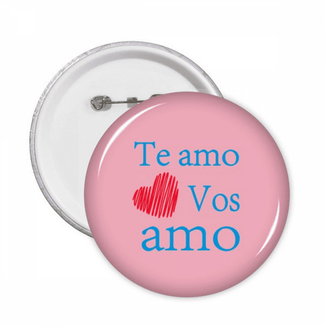 Épingles Décontractées Je t'Aime Texte Simple Badge Bouton Emblème Décoration 5 Pcs