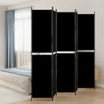 thumbnail image 1 of vidaXL 5-Panel Room Divider Black 250x220 cm Fabric, 1 of 5