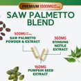 thumbnail image 4 of Saw Palmetto for Men - 3X Strength Prostate Health Supplements for Men's Health Support - with Stinging Nettle and Pumpkin Seed Extract - Prostate Urinary & Hair Health Support - 60 Capsules, 4 of 10