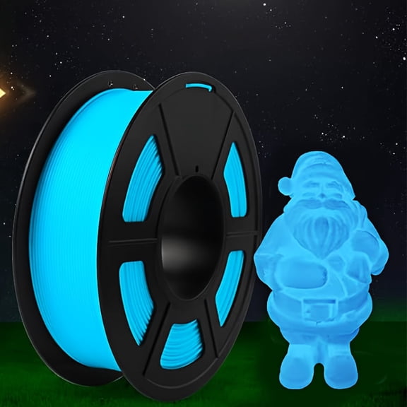 TPU Glow in The Dark Filament 3D Printer Filament Bundle, TPU 95A, glow Blue250g/2.2lbs, 1.75mm 3D printer filament.