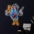 thumbnail image 2 of Handmadetneonsign Barber Pole Man Led Sign, Barber Shop Neon Sign, Barber Led Signs, 2 of 5