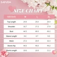thumbnail image 7 of SMZ Satin Silk Pajamas for Women 2Pcs Ruffle Notch Collar Sleepwear Button Down Short Sleeve Shorts Pjs Set Loungewear, 7 of 7