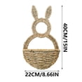 thumbnail image 2 of Sktrjpolfis Easter Wicker Bunny Hanging Wall Basket for Outdoor Front Door Mantel Indoor Wall, 2 of 11