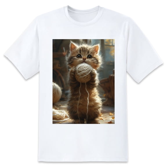 Basic Oversize Tees For WomenCat Loose Boyfriend Shirts Casual Blouse round neck