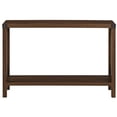 thumbnail image 1 of Walker Edison 46" Rustic Farmhouse Metal X Entry Table - Dark Walnut, 1 of 2