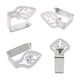 thumbnail image 2 of 8 pcs silver Leaf Shape Stainless Steel Cloth Clip Tablecloth Clamp Holder Table Cover Clamps Table Cloth Holder, 2 of 5