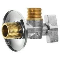 BESTYASH 1Pcs Shutoff Valve Water Angle Valve in Silver for Toilet and Bathroom Needs