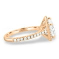 thumbnail image 6 of ESTE ORIGIN 2.65Ct Pear Cut Moissanite Solitaire Engagement Ring with Hidden Halo and Pave, 18K Rose Gold Solitaire Ring for Women US 6.5, 6 of 10