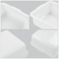 thumbnail image 3 of Afromy 4 Packs 25 L Large Bus Tub, Plastic Commercial Utility Bus Boxes Set, White, 3 of 5