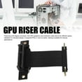 thumbnail image 3 of PCIE 4.0 4X Riser Cable, Dual 90 Degree Right Angle Extension, PCIE 4.0 4X Port High Speed 64 Pin Flexible GPU Graphics Card Extension Cable for PC Cases, 3 of 7