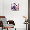 thumbnail image 3 of 12 Inch Wall Clock Battery Operated Silent Clock Decorative for Office, Kitchen, Outdoor, Living Room，Ballerina Dancer in Light Red Ballet Suit Dancing on White Design, 3 of 4