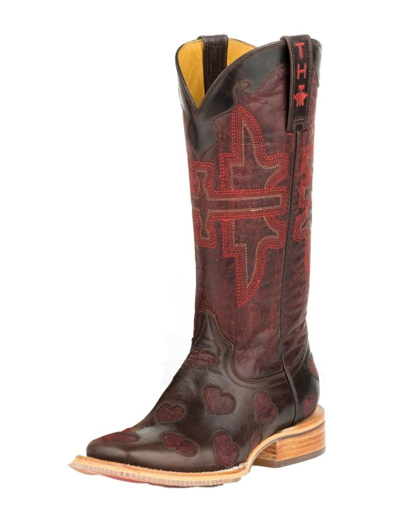 Tin Haul Western Boot Womens Wild Hearts Brown 1402100071297 BR