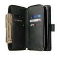 thumbnail image 3 of Samsung Galaxy A52 5G Wallet Case, Dteck ,Folio Flip Leather Cover[Zipper Pocket][Wrist Strap][Kickstand ][Magnetic Closure][9 Card Slots] for Samsung Galaxy A52 5G/4G, Black, 3 of 7