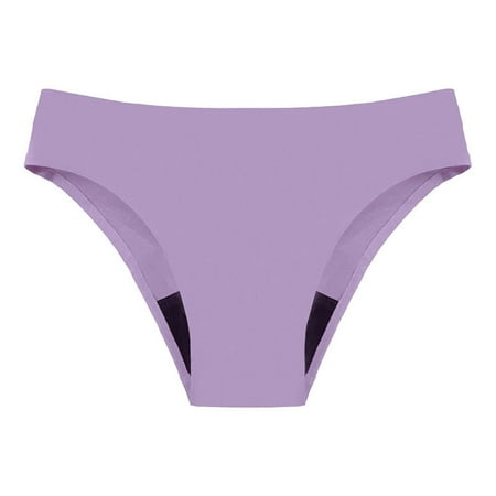 Sksloeg Seamless Thongs for Women Bikini Bottom Cheeky High Cut Bathing Suit Bottoms Swimsuit Bottom Light Purple L