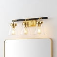 thumbnail image 7 of SAFAVIEH Rayney 3-Light LED Brass Iron Wall Sconce with Clear Shade, 7 of 7