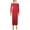 Burgundy, variant on Womens Red Stretch Long Sleeve Off Shoulder Midi Party Sweater Dress L