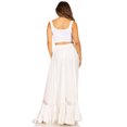thumbnail image 2 of Sakkas Ivy Second Women's Maxi Boho Elastic Waist Embroidered A Line Long Skirt - White - One Size, 2 of 5