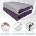 thumbnail image 4 of Twin XL Quilt Set 68''x98'', Grey Purple Lightweight Bedspread Coverlet Set with 2 Pillow Shams, Gradient Ombre Modern Abstract Color Art Breathable All Season Quilt Bedding for Dorm/Guest Room, 4 of 9