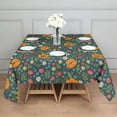 thumbnail image 3 of Pioneer Flower Floral Print Pattern Square Tablecloth, Waterproof Wipeable Spillproof Washable Table Cover for Home Kitchen Party Decor, 42"x42", 3 of 6
