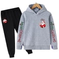 thumbnail image 1 of Christmas Boys and girls Santa Claus long sleeve cartoon sports casual hoodie set multi-color fashion printed hoodie set, 1 of 4