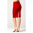 thumbnail image 4 of Conceited Women's Mia Stretch High Waist Bodycon Midi Pencil Skirt with Back Slit, 4 of 5