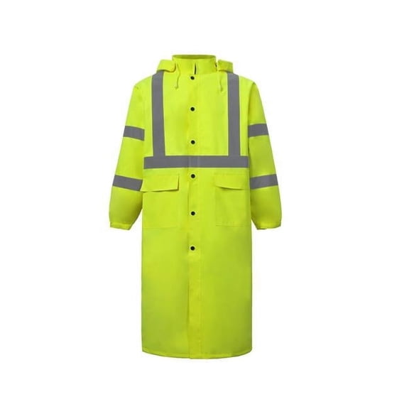 High-Viz Class 3 Rain Coat, Lime - Medium