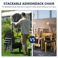 thumbnail image 3 of Compact Stackable Adirondack Chairs, All-Weather HDPE Patio Chairs, Wood Grain Ergonomic Outdoor Chairs, Grey, 3 of 6